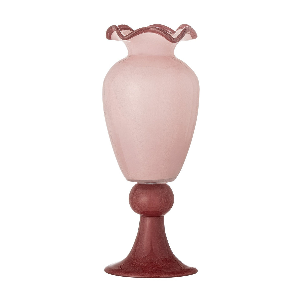 Frills Glass Vase 34cm - Pink