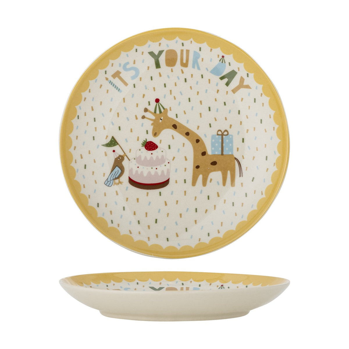 Celebrate Stoneware Plate - Yellow