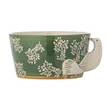 Hezha Stoneware Bowl 13cm - Green