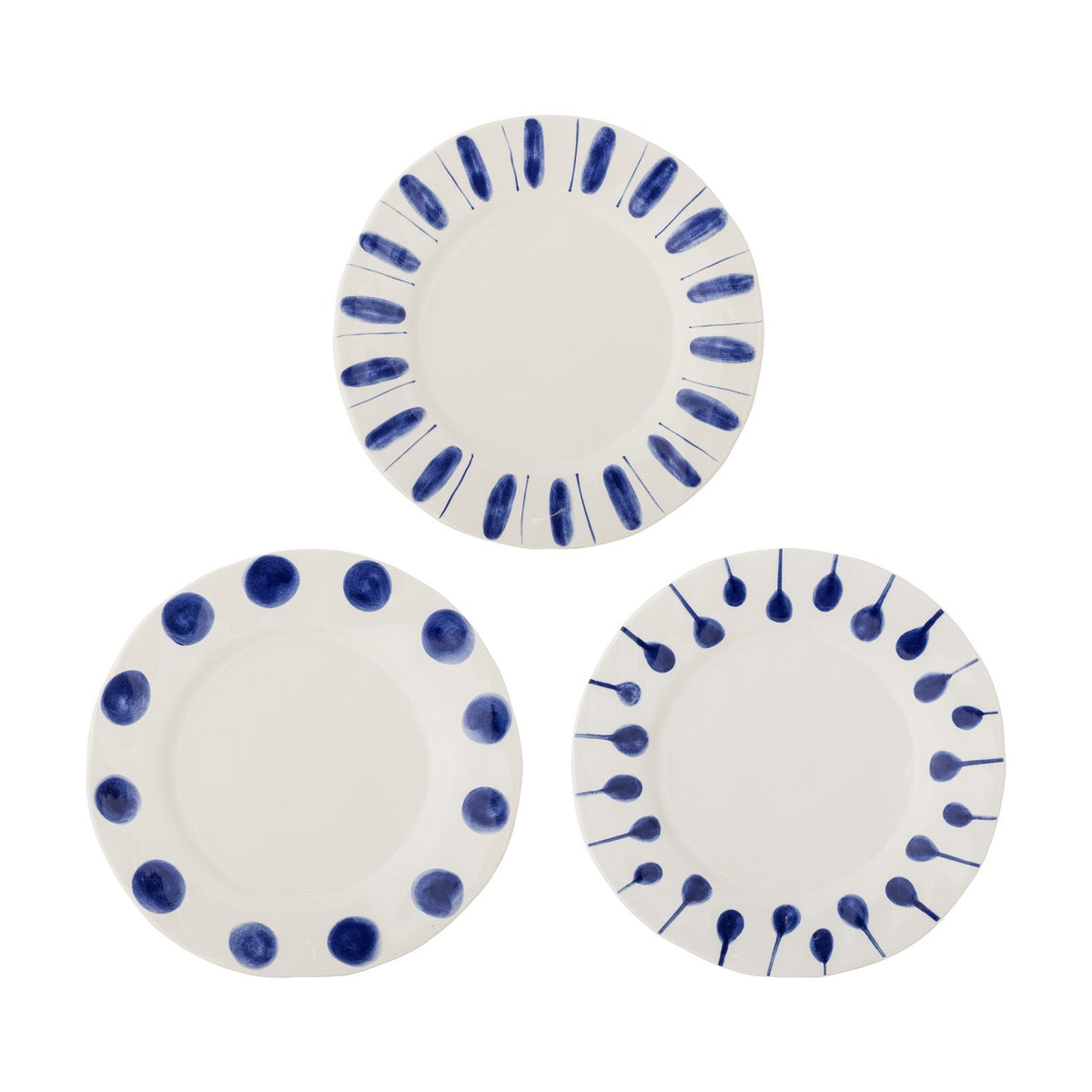 Linora Stoneware Dinner Plates Set of 3 - Blue