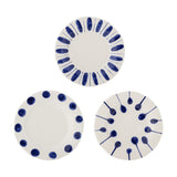 Linora Stoneware Side Plates Set of 3 - White