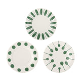Linora Dotted Stoneware Side Plates Set of 3 - Green