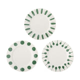 Linora Stoneware Dinner Plates Set of 3 - Green