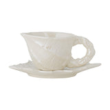 Shellie Stoneware Cup & Saucer 150ml - White