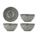 Katrina Stoneware Bowls 15.5cm Set of 4 - Grey