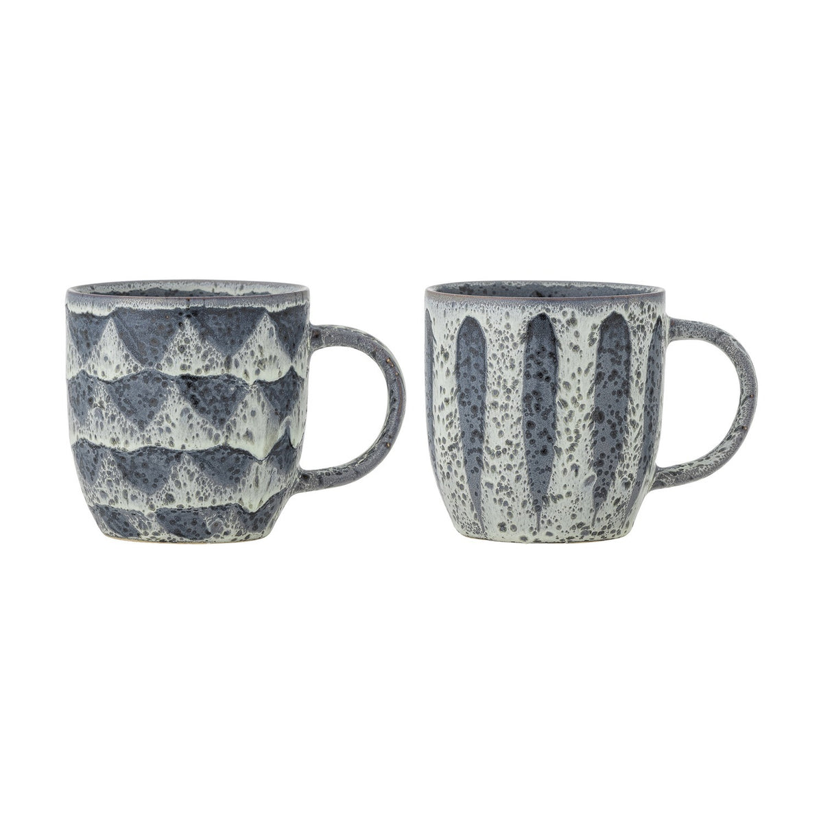 Ramie Stoneware Mugs 350ml Set of 2 - Grey