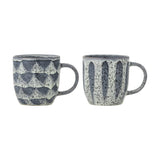 Ramie Stoneware Mugs 350ml Set of 2 - Grey
