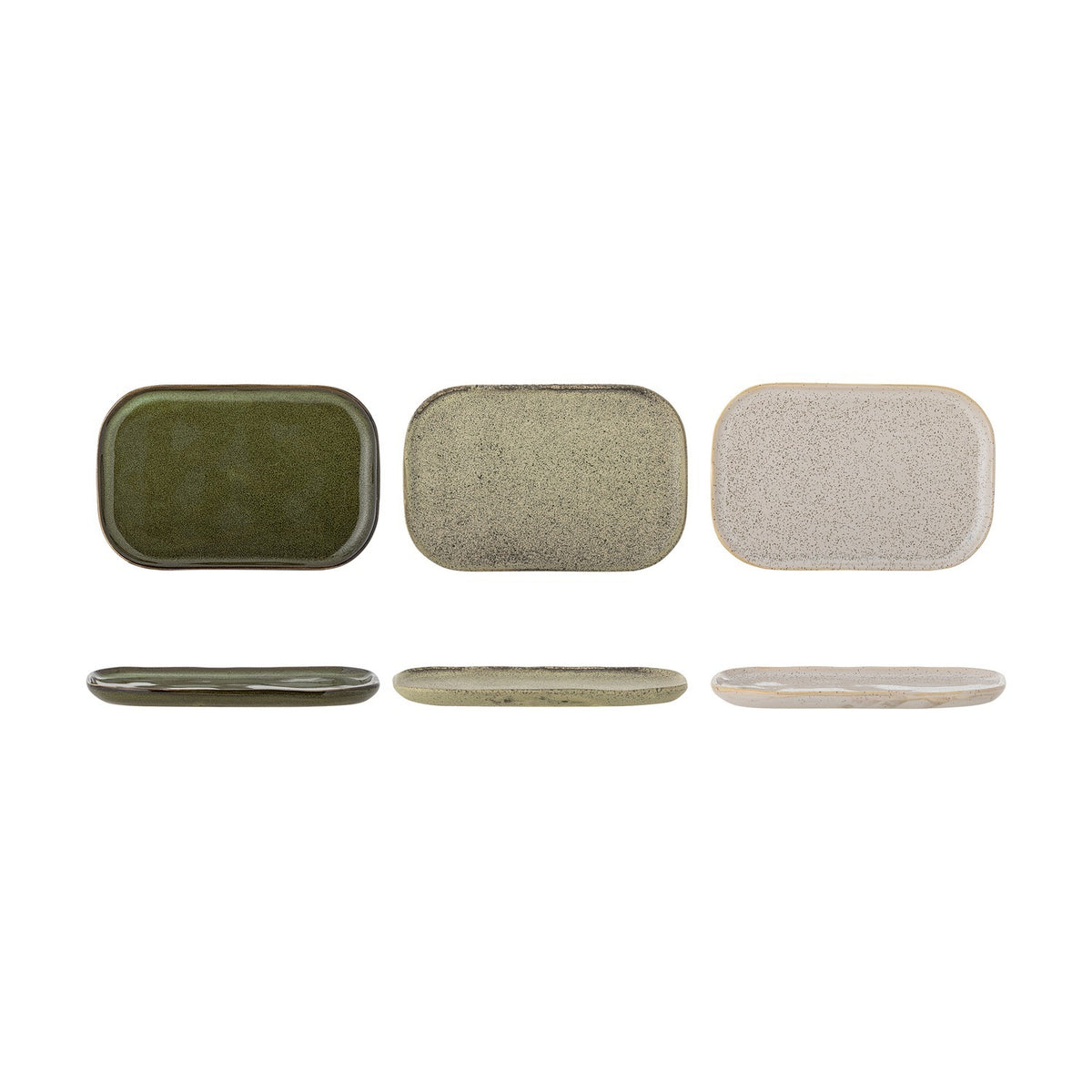 Addison Stoneware Plates Set of 3 - Green