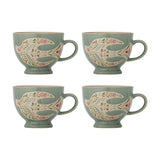 Rosalynde Stoneware Mugs 400ml Set of 4 - Green