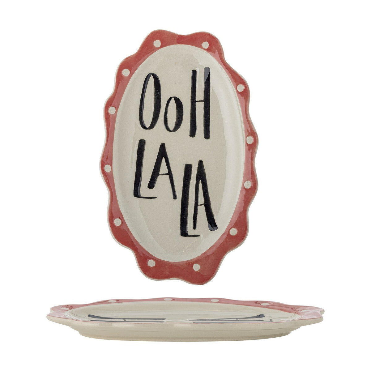 Soline Dotted Stoneware Platter 23.5x14.5cm - Multi