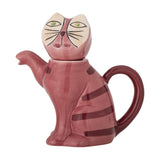Missy Cat Stoneware Teapot 500ml - Pink