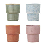 Ewan Stoneware Espresso Cups 75ml Set of 4 - Multi
