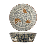 Hezha Stoneware Bowl 28cm - Blue
