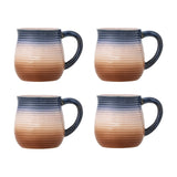 Tatum Ribbed Stoneware Cups 200ml Set of 4 - Multi