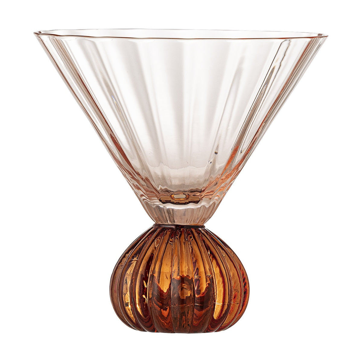 Taurin Ribbed Cocktail Glass - Pink