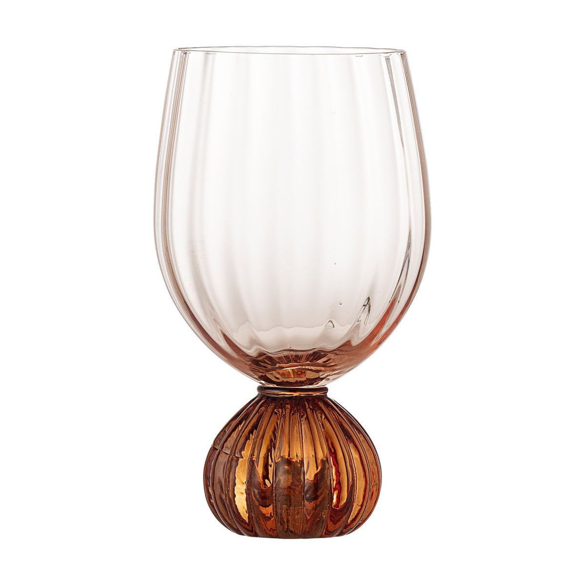 Taurin Ribbed Wine Glass - Pink
