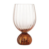 Taurin Ribbed Wine Glass - Pink
