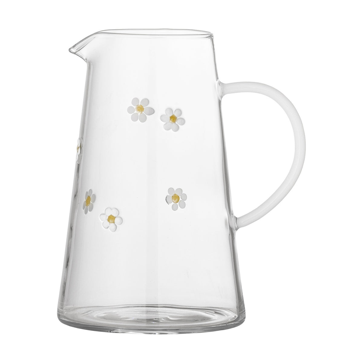 Buzz Floral Glass Jug 825ml - Clear