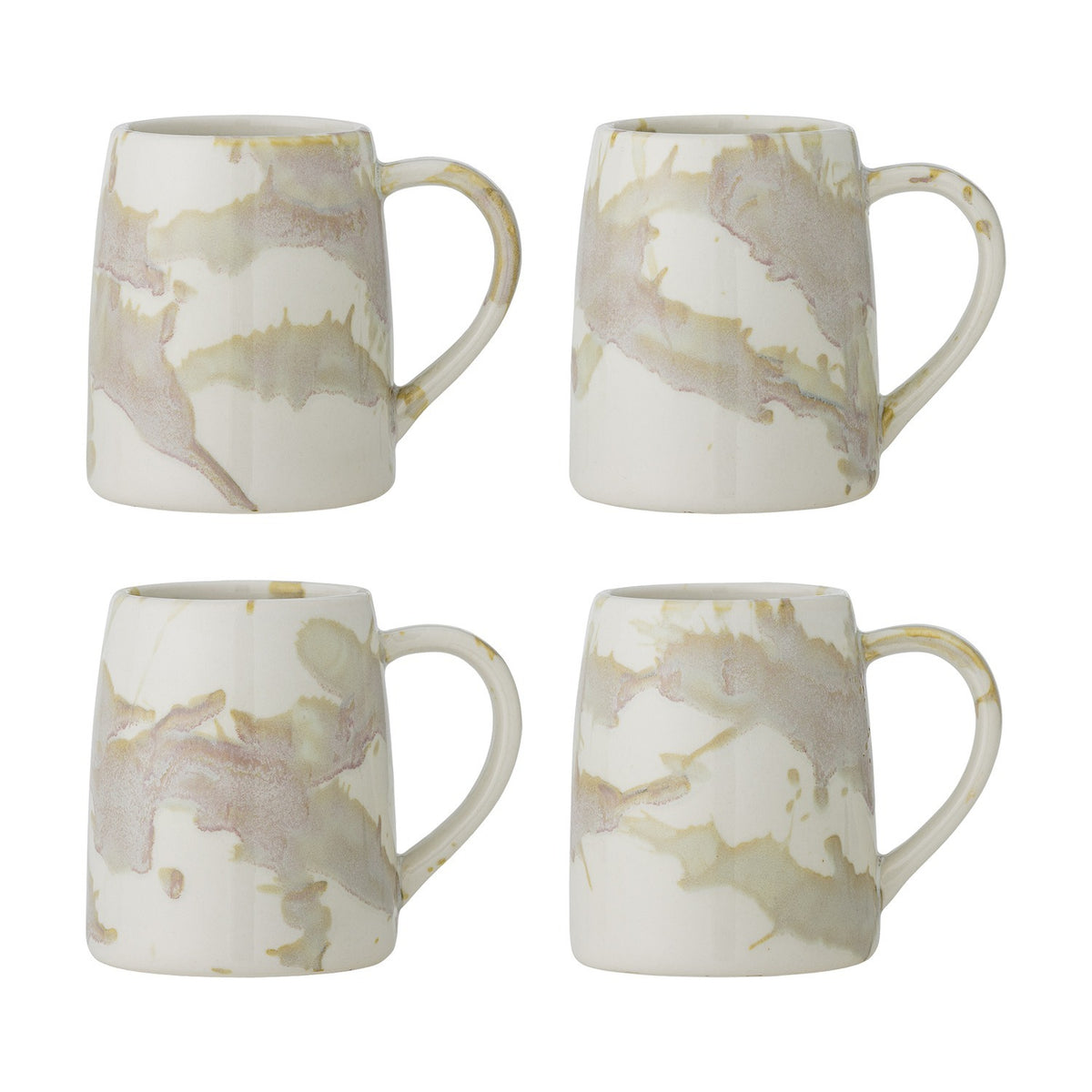 Winnie Stoneware Mugs 370ml Set of 4 - Cream