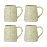 Winnie Speckled Stoneware Mugs 370ml Set of 4 - Green