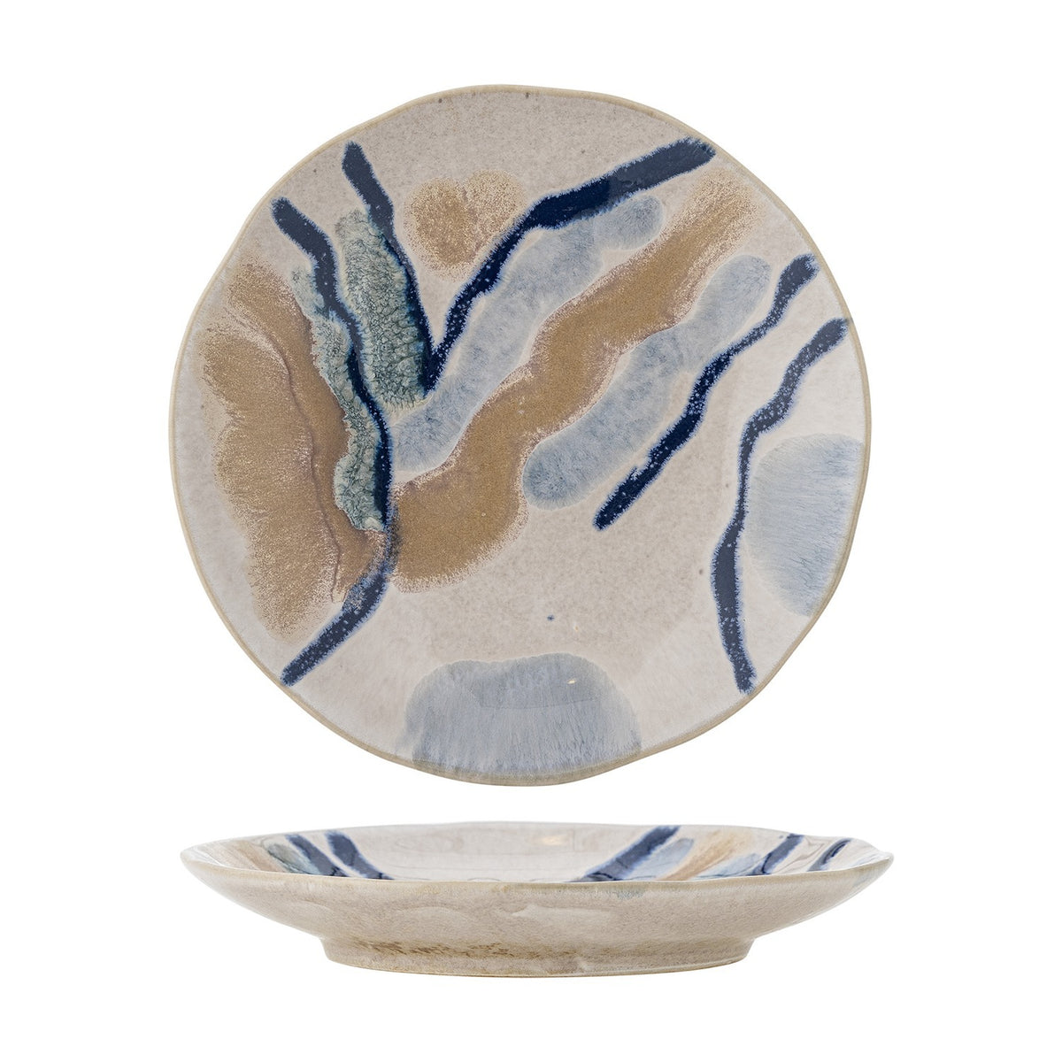 Imogen Cream Stoneware Plate - Multi