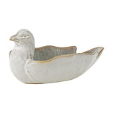 Chirp Bird Stoneware Bowl 13.5x8.5cm - White