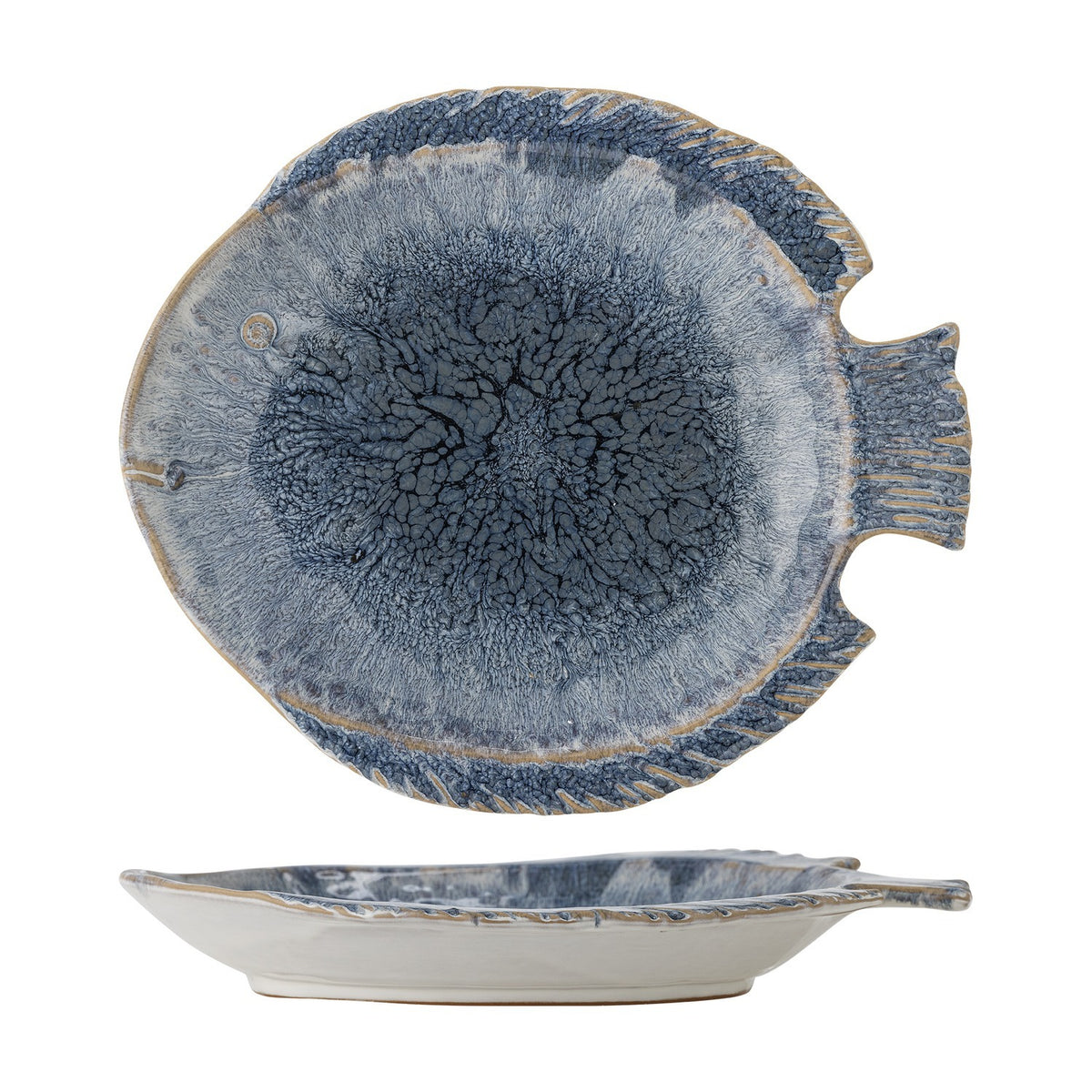 Fae Fish Stoneware Platter - Blue