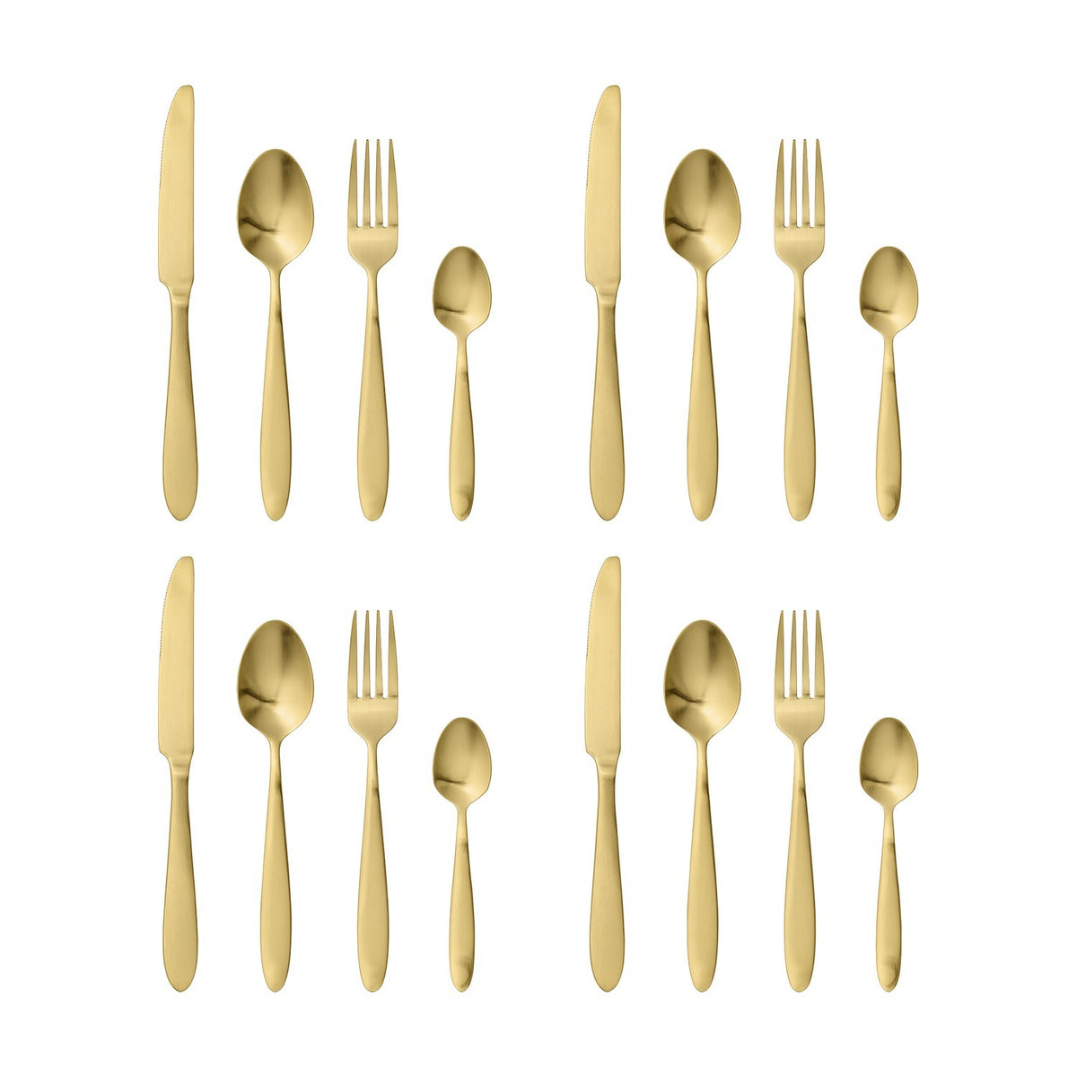 Frea Stainless Steel Cutlery Set of 16 - Gold