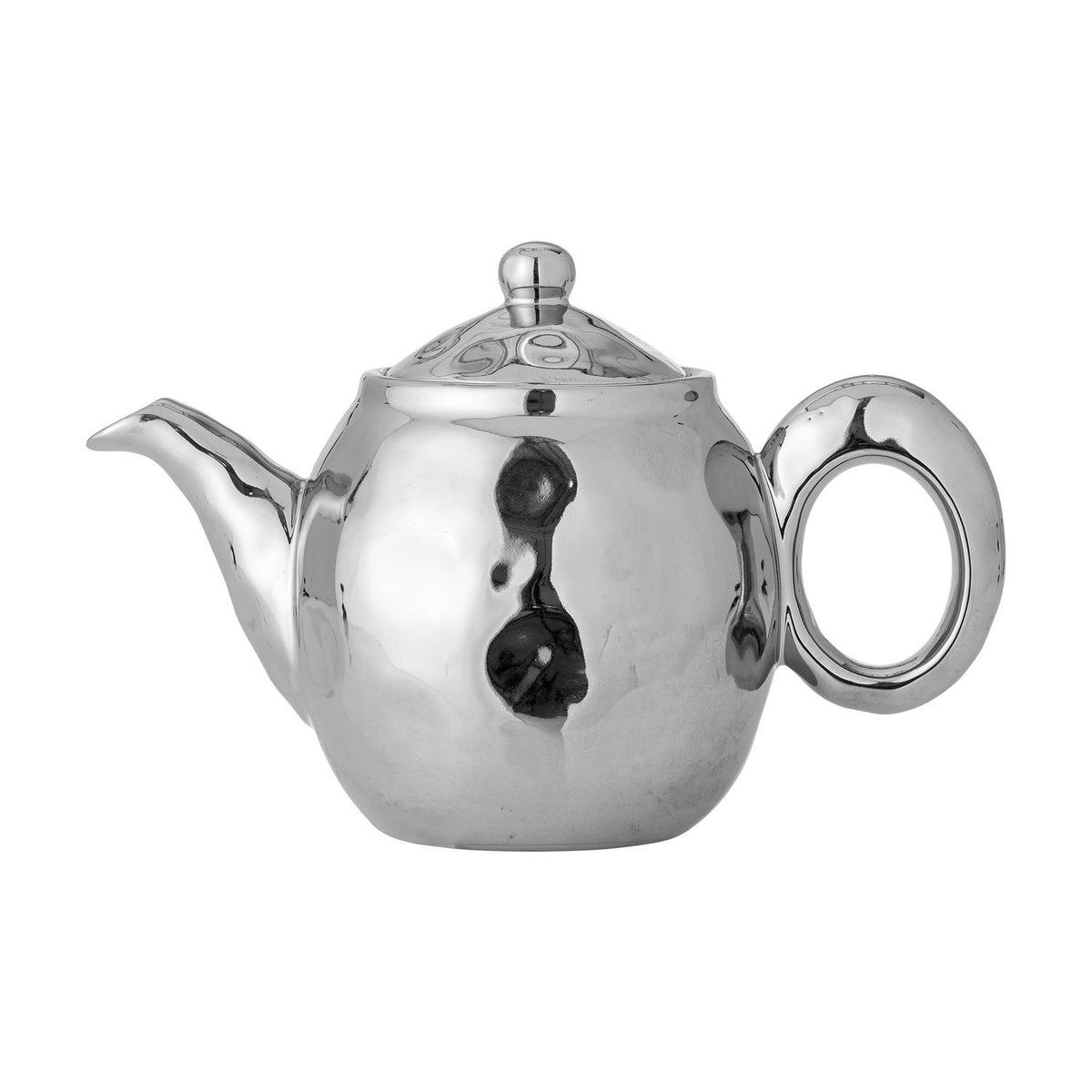 Shine Stoneware Teapot with Strainer 1000ml - Silver