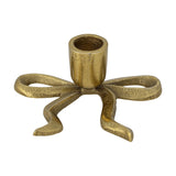 Nanda Bow Aluminium Candle Holder - Gold