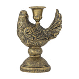 Fosna Bird Resin Candle Holder - Brass