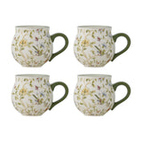 Bloomie Floral Stoneware Cups 300ml Set of 4 - Multi