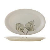 Aubrin Leaf Stoneware Platter - Cream