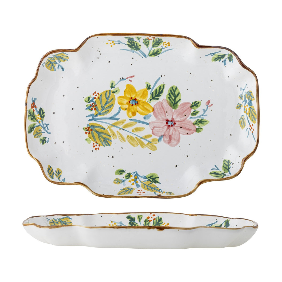 Savina Floral Stoneware Platter - Multi