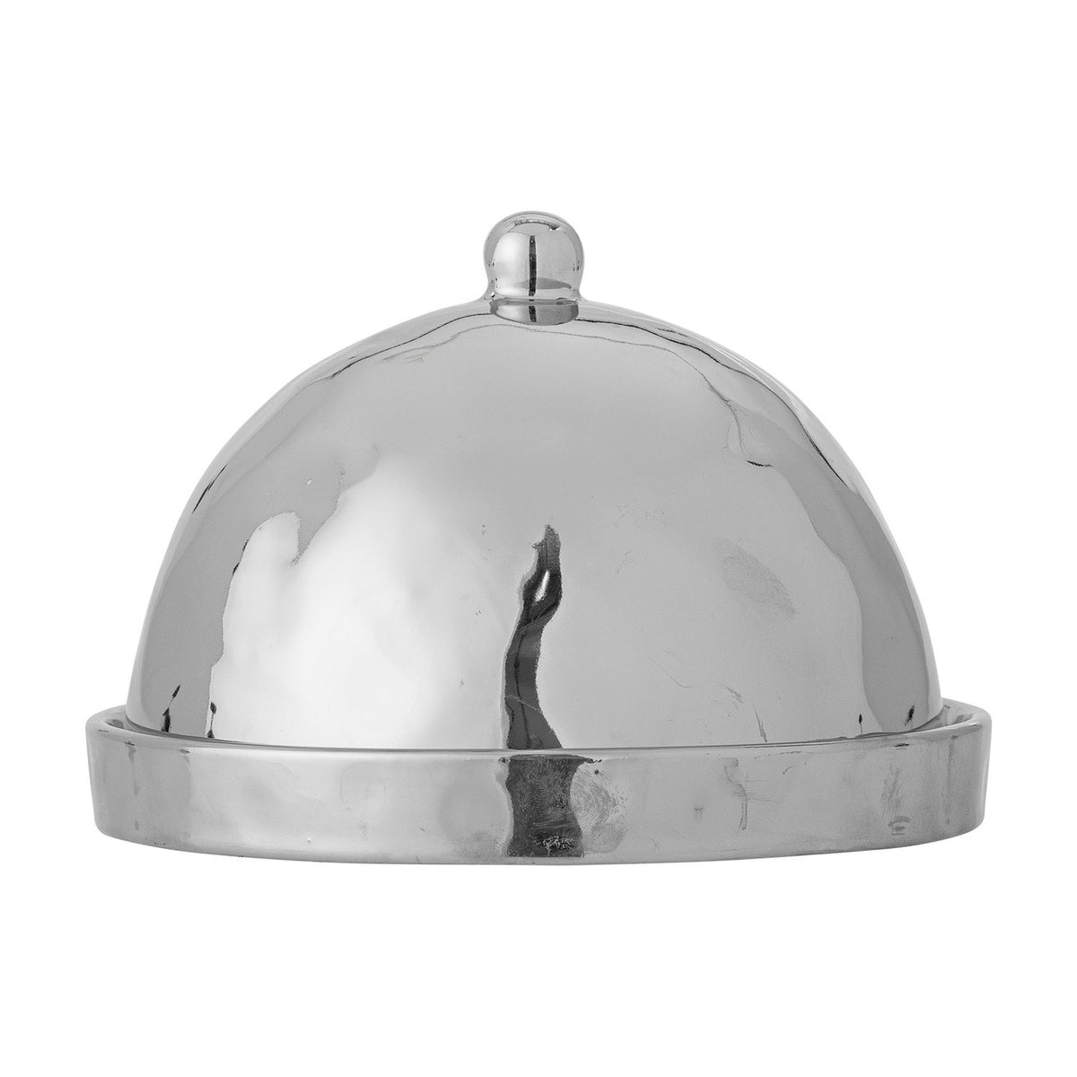 Shine Stoneware Butter Dish - Silver