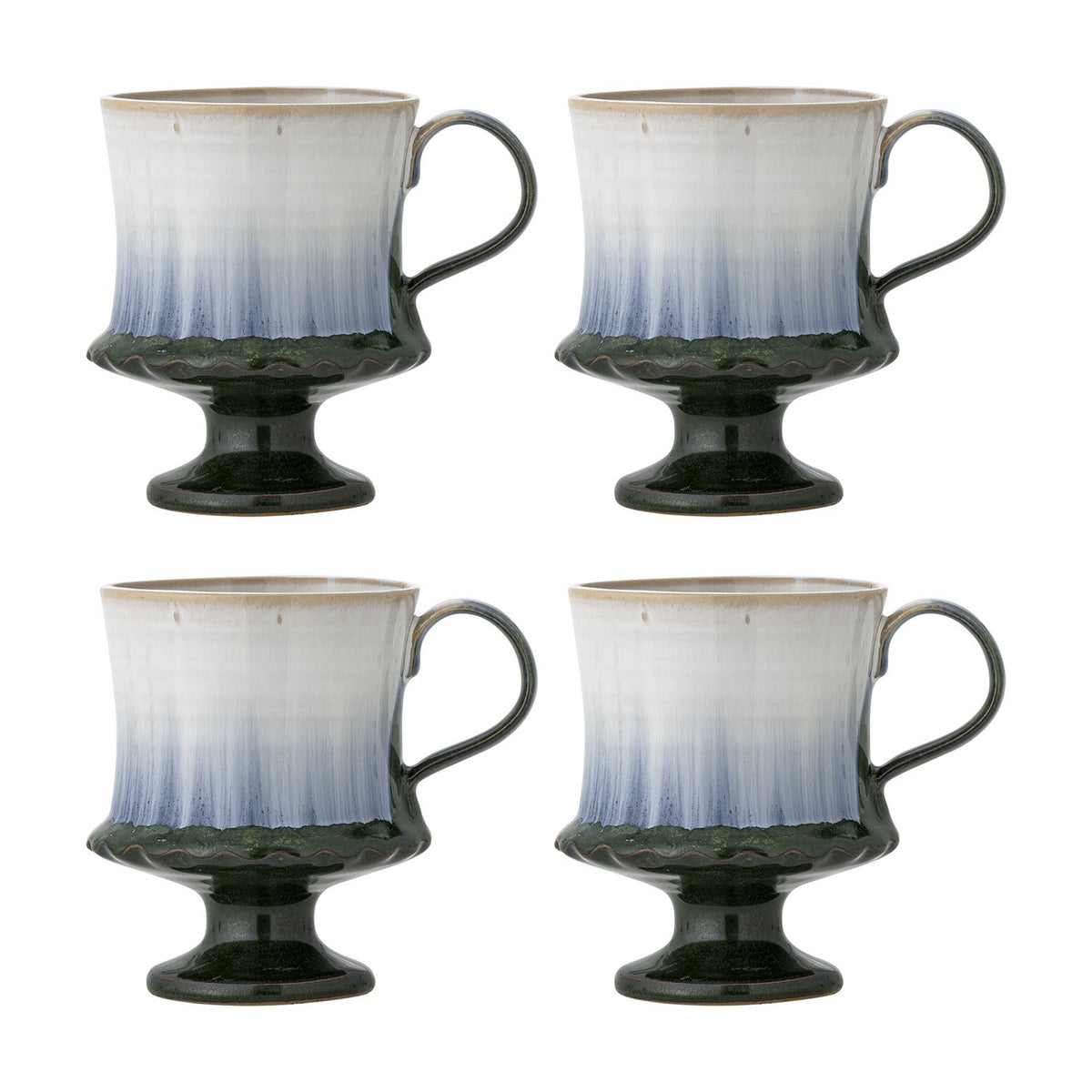 Odile Stoneware Mugs 250ml Set of 4 - Blue