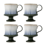 Odile Stoneware Mugs 250ml Set of 4 - Blue