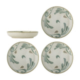 Bethany Leaf Stoneware Side Plates Set of 4 - Cream