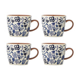 Figuria Floral Stoneware Mugs 300ml Set of 4 - Multi