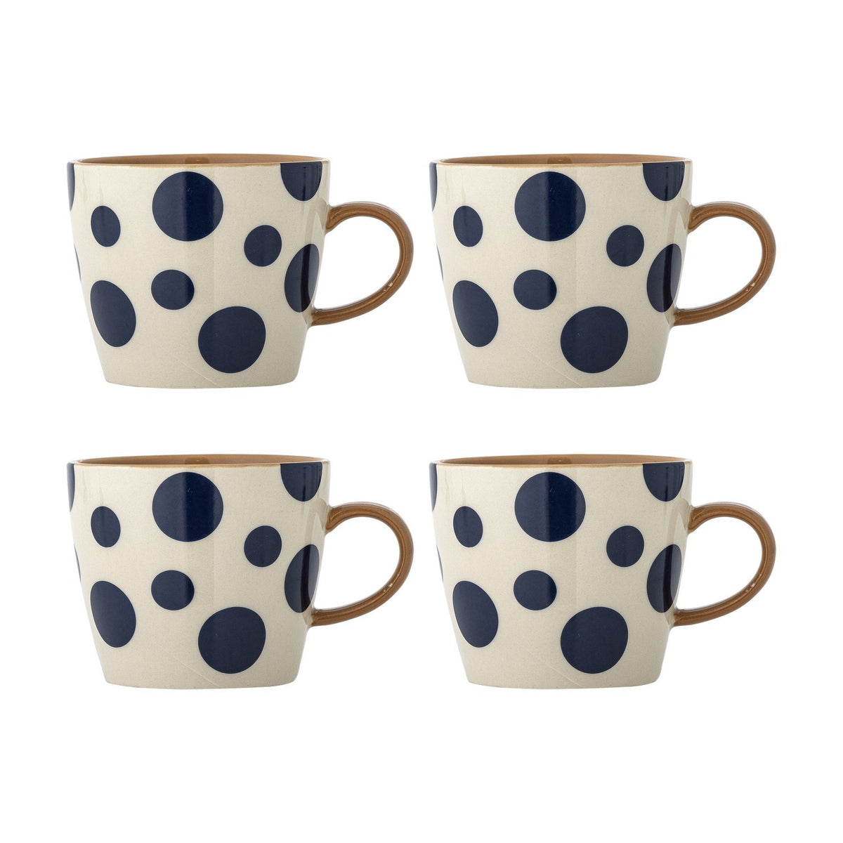 Miri Dotted Stoneware Mugs 300ml Set of 4 - Multi