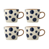 Miri Dotted Stoneware Mugs 300ml Set of 4 - Multi