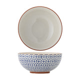 Karine Floral Stoneware Bowl 23cm - Blue