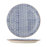 Karine Geometric Stoneware Platter - Blue