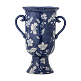 Amara Floral Stoneware Vase 21cm - Blue