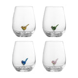 Misa Bird Tumblers Set of 4 - Clear