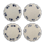 Eimy Floral Stoneware Side Plates Set of 4 - Cream