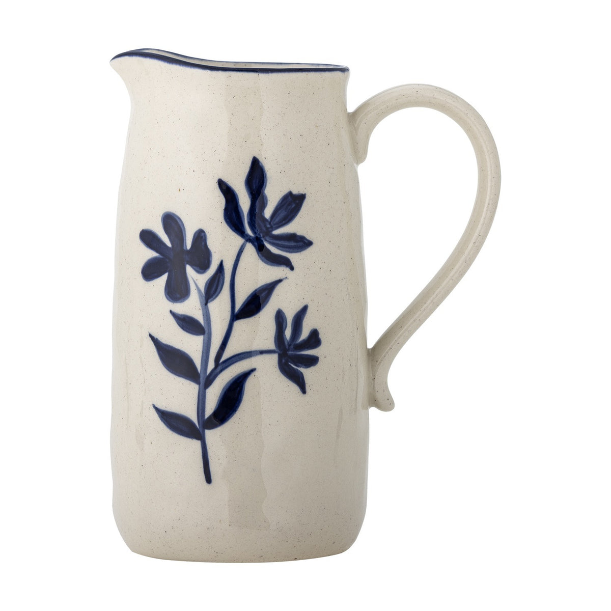 Eimy Floral Stoneware Jug - Cream