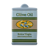 Stefano Striped Stoneware Storage Jar with Lid 1000ml - Multi