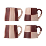 Floki Stoneware Mugs 280ml Set of 4 - Pink