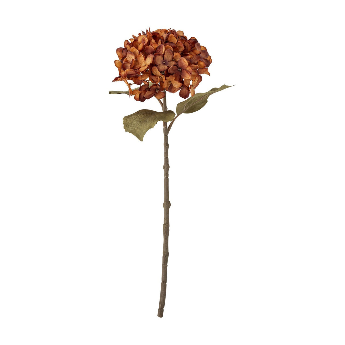 Hydrangea Artificial Stem - Orange